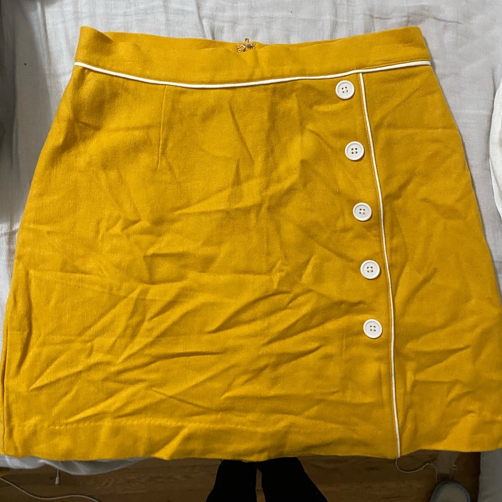 Mustard yellow mini skirt by ModCloth